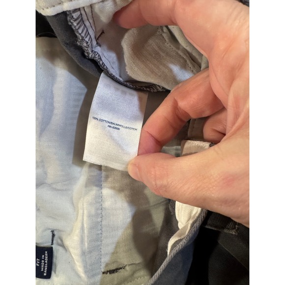 Lands End Mens Tailored Fit Chino Pants Gray 100% Cotton Trousers Size 37 448189 - Picture 7 of 11